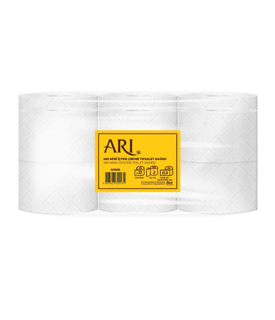 Arı İçten Çekme Mini Cimri Tuvalet Kağıdı 4 Kg (12 Rulo)