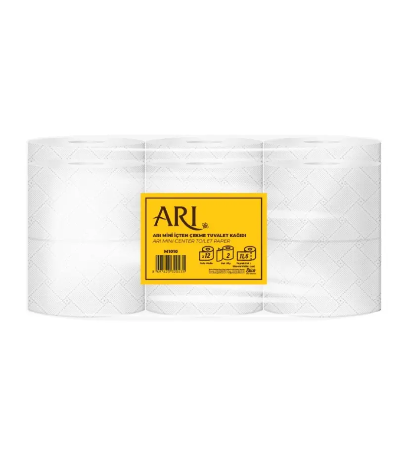 Arı İçten Çekme Mini Cimri Tuvalet Kağıdı 4 Kg (12 Rulo)