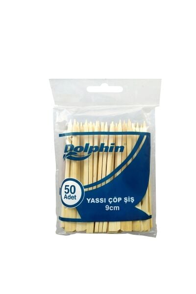 9 cm Yassı Bambu Sunum Kürdanı 50 li (200 Paket)