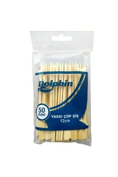 12 cm Yassı Bambu Sunum Kürdanı 50 li (100 Paket)