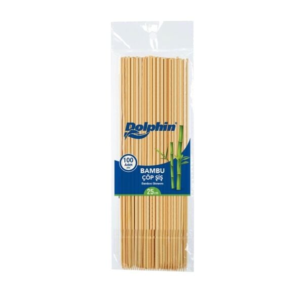 25 cm Bambu Çöp Şiş 100 lü (100 Paket)
