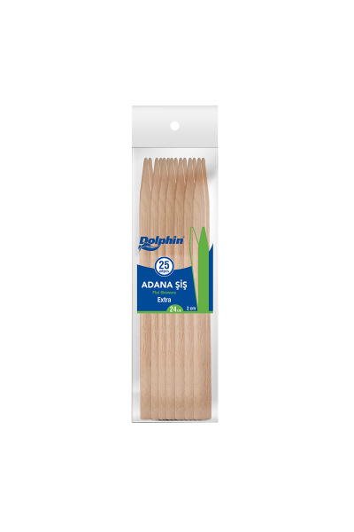 24 cm Ekstra Kalın Adana Şiş 25 li (50 Paket)